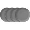 imageStone lain Weave Stoneware Dish Set 4 Salad Plates Olivia  GrayAbigael  Gray