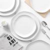 imageStone lain Weave Stoneware Dish Set 4 Salad Plates Olivia  GrayAbigael  White