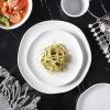 imageStone lain Weave Stoneware Dish Set 4 Salad Plates Olivia  GrayAbigael  White