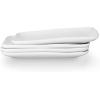 imageStone lain Weave Stoneware Dish Set 4 Salad Plates Olivia  GrayOlivia  White