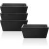 imageStone Lain Grace Stoneware Bowl Set Includes 4 Bowls BlackBlack