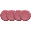 imageStone Lain Stoneware Dish Set Set of 4  Salad Plates Red and BlackPink White