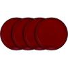 imageStone Lain Stoneware Dish Set Set of 4  Salad Plates Red and BlackRed and Black