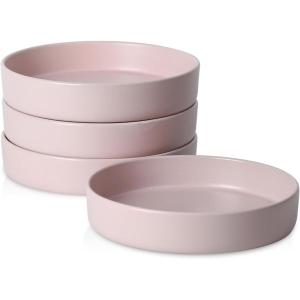 imageStone Lain Celina Stoneware Bowl Set 4Piece Pasta Bowls Bowls for Kitchen BlackPink