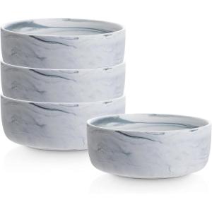 imageStone lain Brighton Porcelain Dish Set 4 Bowls PinkGray