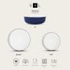 imageChristian Siriano Laro 12Piece Stoneware Dinnerware Set Plates and Bowls Set Microwave and Dishwasher Safe Dish Set for 4 GreenDark Blue