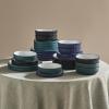 imageChristian Siriano Laro 12Piece Stoneware Dinnerware Set Plates and Bowls Set Microwave and Dishwasher Safe Dish Set for 4 GreenGreen