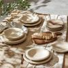 imagePorto by Stone Lain Semplice 12Piece Premium Kitchen ampamp Dining Dinnerware Set Stoneware White Matte Crafted in Portugal Dishwasher and Microwave Safe ScratchResistant Dish Set for 4Aro  Cream Matte