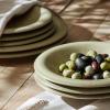imagePorto by Stone Lain Semplice 12Piece Premium Kitchen ampamp Dining Dinnerware Set Stoneware White Matte Crafted in Portugal Dishwasher and Microwave Safe ScratchResistant Dish Set for 4Aro  Green Matte