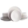 imagePorto by Stone Lain Semplice 12Piece Premium Kitchen ampamp Dining Dinnerware Set Stoneware White Matte Crafted in Portugal Dishwasher and Microwave Safe ScratchResistant Dish Set for 4Semplice  White Matte