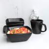imageStone Lain Abigail 16Piece Dinnerware Set Stoneware BlackBlack