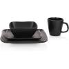 imageStone Lain Abigail 16Piece Dinnerware Set Stoneware BlackBlack