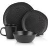 imageStone Lain Abigail 16Piece Dinnerware Set Stoneware BlackBlack