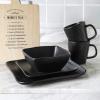 imageStone Lain Abigail 16Piece Dinnerware Set Stoneware BlackBlack