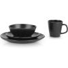 imageStone Lain Abigail 16Piece Dinnerware Set Stoneware BlackBlack
