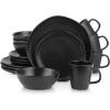 imageStone Lain Abigail 16Piece Dinnerware Set Stoneware BlackBlack