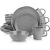 imageStone Lain Abigail 16Piece Dinnerware Set Stoneware BlackGray