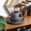 imageStone Lain Abigail 16Piece Dinnerware Set Stoneware BlackGray