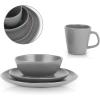 imageStone Lain Abigail 16Piece Dinnerware Set Stoneware BlackGray