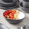 imageStone Lain Abigail 16Piece Dinnerware Set Stoneware BlackGray