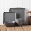 imageStone Lain Abigail 16Piece Dinnerware Set Stoneware BlackGray