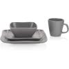 imageStone Lain Abigail 16Piece Dinnerware Set Stoneware BlackGray