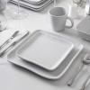 imageStone Lain Abigail 16Piece Dinnerware Set Stoneware BlackWhite