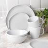 imageStone Lain Abigail 16Piece Dinnerware Set Stoneware BlackWhite
