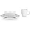 imageStone Lain Abigail 16Piece Dinnerware Set Stoneware BlackWhite