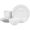 imageStone Lain Aria Bone China 12Piece Dinnerware Set WhiteWhite  Aria