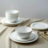 imageStone Lain Aria Bone China 12Piece Dinnerware Set WhiteWhite  Aria