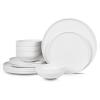 imageStone Lain Aria Bone China 12Piece Dinnerware Set WhiteWhite  Quinn