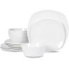 imageStone Lain Aria Bone China 12Piece Dinnerware Set WhiteWhite  Willow