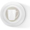 imageStone Lain Bone China Pinpoint Embossed 16 Piece Dinnerware Set WhiteBasket  White