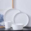 imageStone Lain Bone China Pinpoint Embossed 16 Piece Dinnerware Set WhiteMadeline  White