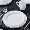 imageStone Lain Bone China Pinpoint Embossed 16 Piece Dinnerware Set WhiteMadeline  White