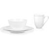 imageStone Lain Bone China Pinpoint Embossed 16 Piece Dinnerware Set WhitePinpoint  White