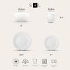 imageStone Lain Bone China Pinpoint Embossed 16 Piece Dinnerware Set WhitePinpoint  White