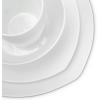 imageStone Lain Bone China Pinpoint Embossed 16 Piece Dinnerware Set WhiteSquare  White