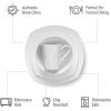 imageStone Lain Bone China Pinpoint Embossed 16 Piece Dinnerware Set WhiteSquare  White