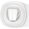 imageStone Lain Bone China Pinpoint Embossed 16 Piece Dinnerware Set WhiteSquare  White