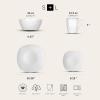 imageStone Lain Bone China Pinpoint Embossed 16 Piece Dinnerware Set WhiteSquare  White