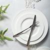 imageStone Lain Bone China Pinpoint Embossed 16 Piece Dinnerware Set WhiteSwirl  White