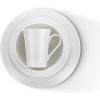 imageStone Lain Bone China Pinpoint Embossed 16 Piece Dinnerware Set WhiteSwirl  White
