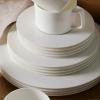 imageStone Lain Bone China Pinpoint Embossed 16 Piece Dinnerware Set WhiteSylvie  White