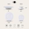 imageStone Lain Bone China Pinpoint Embossed 16 Piece Dinnerware Set WhiteSylvie  White