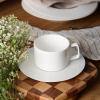 imageStone Lain Bone China Pinpoint Embossed 16 Piece Dinnerware Set WhiteSylvie  White