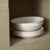 imageStone Lain Bone China Pinpoint Embossed 16 Piece Dinnerware Set WhiteWhite