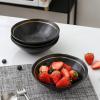imageStone Lain Clara 16Piece Dinnerware Set Porcelain Burgundy Service For 4Black