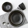 imageStone Lain Clara 16Piece Dinnerware Set Porcelain Burgundy Service For 4Black